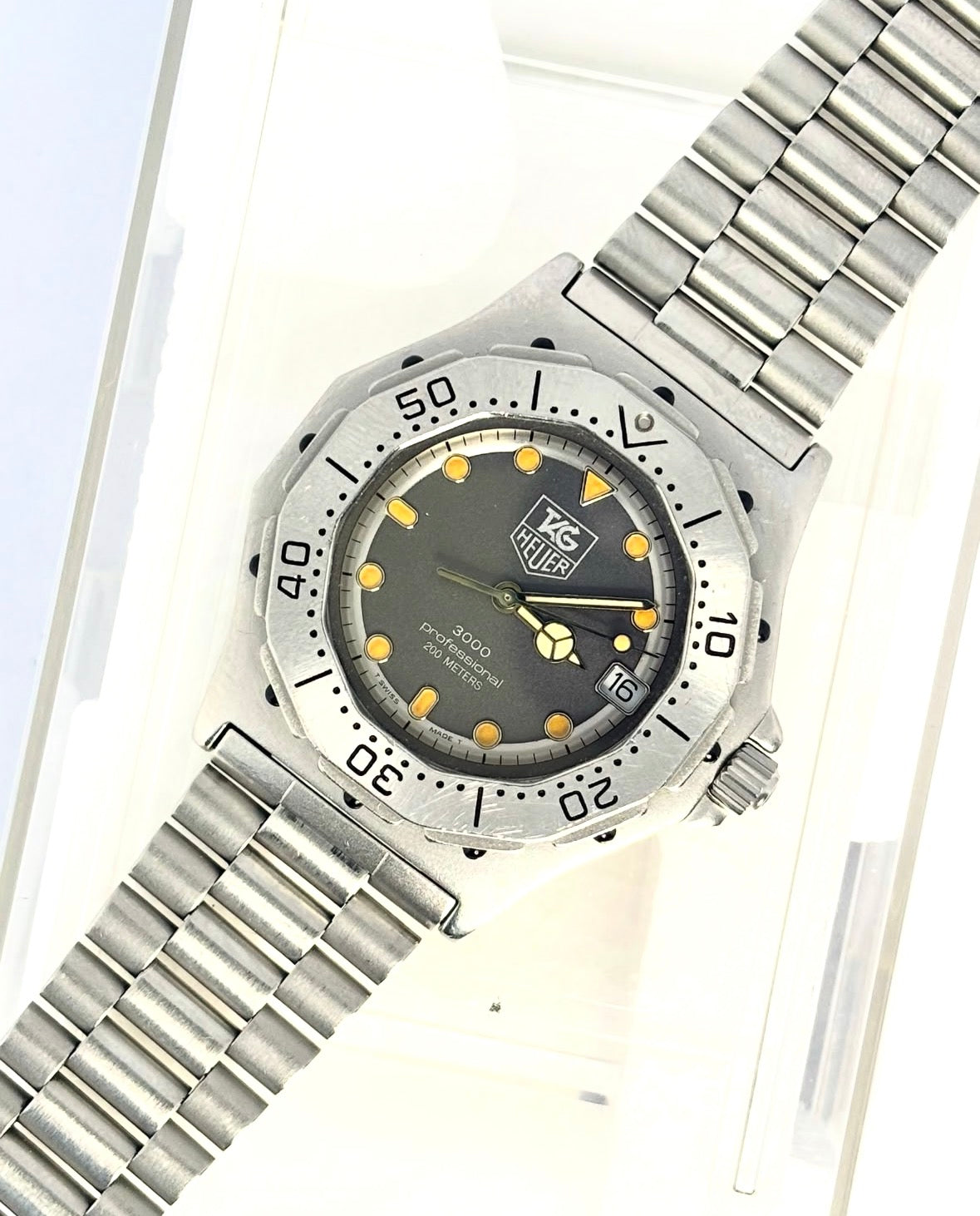 TAG Heuer 3000Professional 200M ジャンク品 TAG HEUER 3000 Professional 200m 934.213 18K GP SS Quartz Unisex