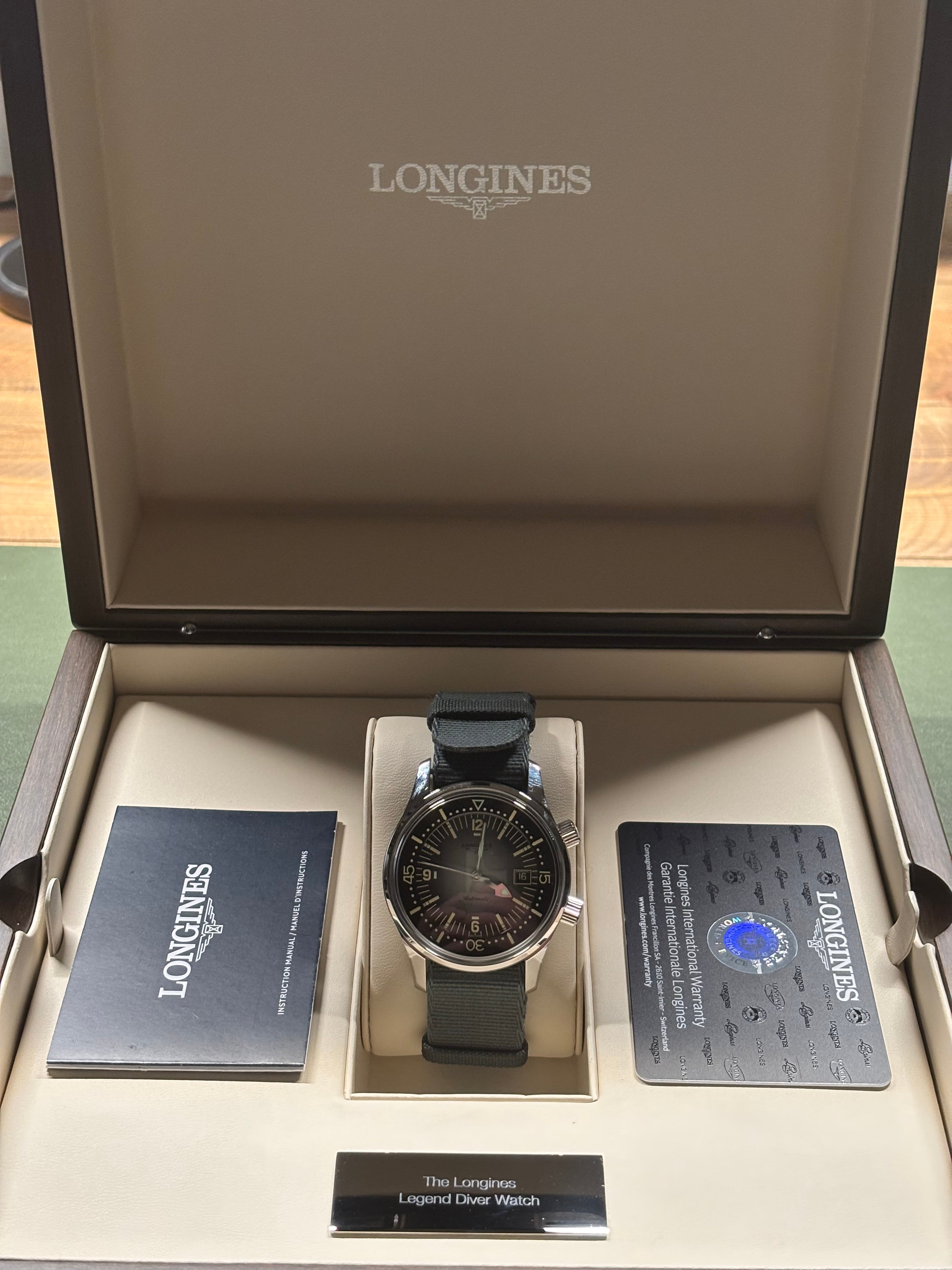 Longines Legend Diver - Black Grey - L3.774.70.2 - In Warranty - 42mm - 2025 - Full Set
