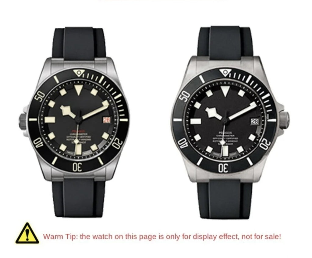 Rubber Watch Strap For Tudor Pelagos 22mm 12mm Black Deployant Clasp Diver