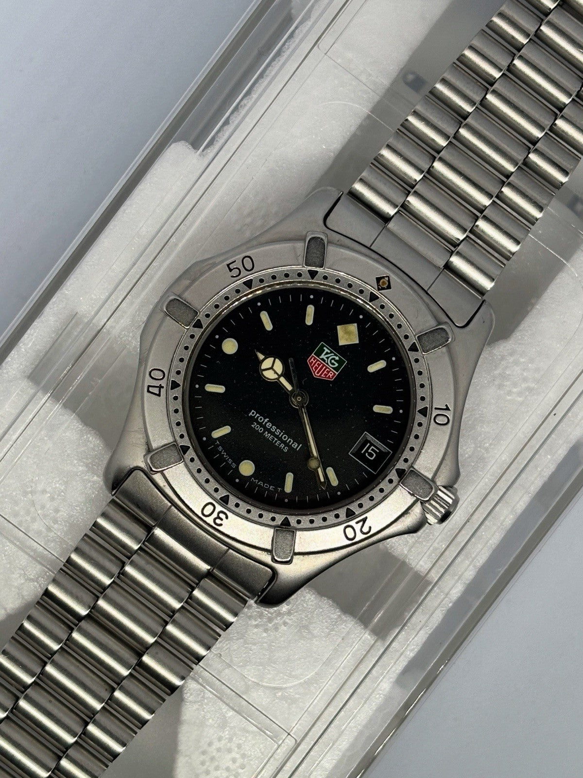 Tag Heuer Professional 2000 962.006 Full Size 38mm Model Black Dial