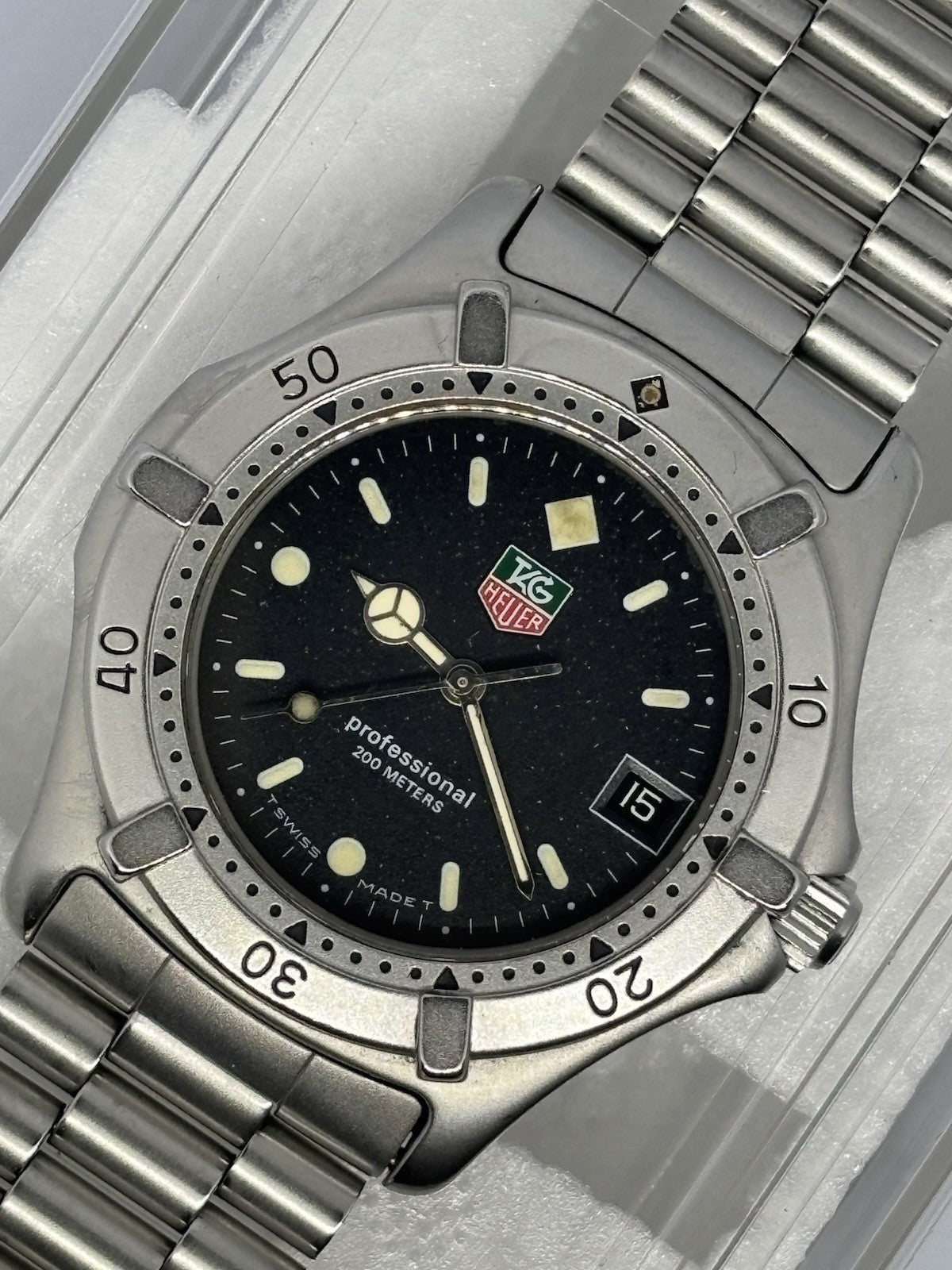 Tag Heuer Professional 2000 962.006 Full Size 38mm Model Black Dial