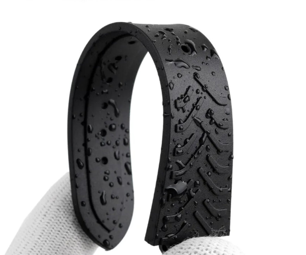 Rubber Watch Strap For Tudor Pelagos 22mm 12mm Black Deployant Clasp Diver