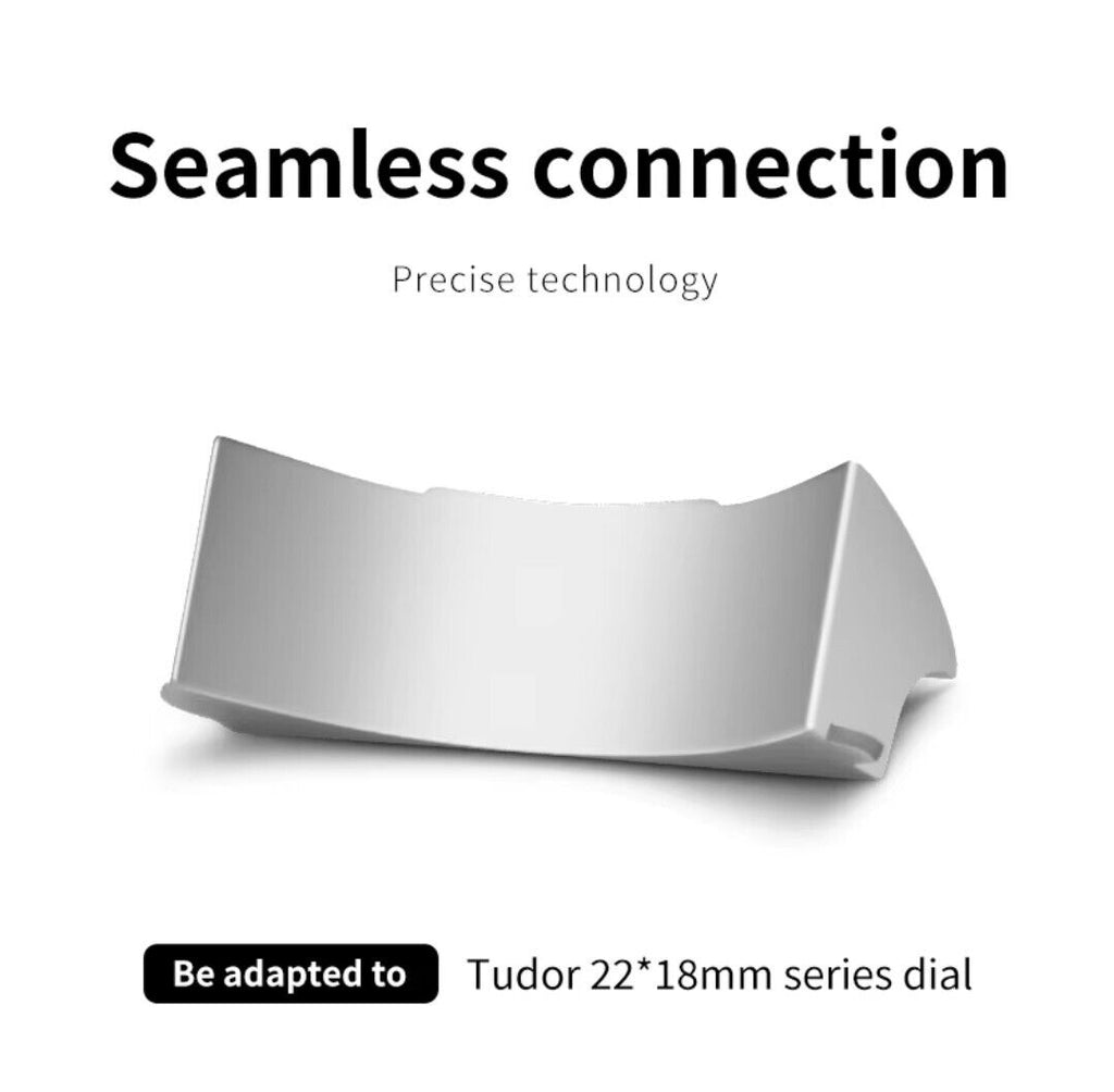 Leather Watch Strap For Tudor Black Bay Metal End Link Deployant clasp 22mm