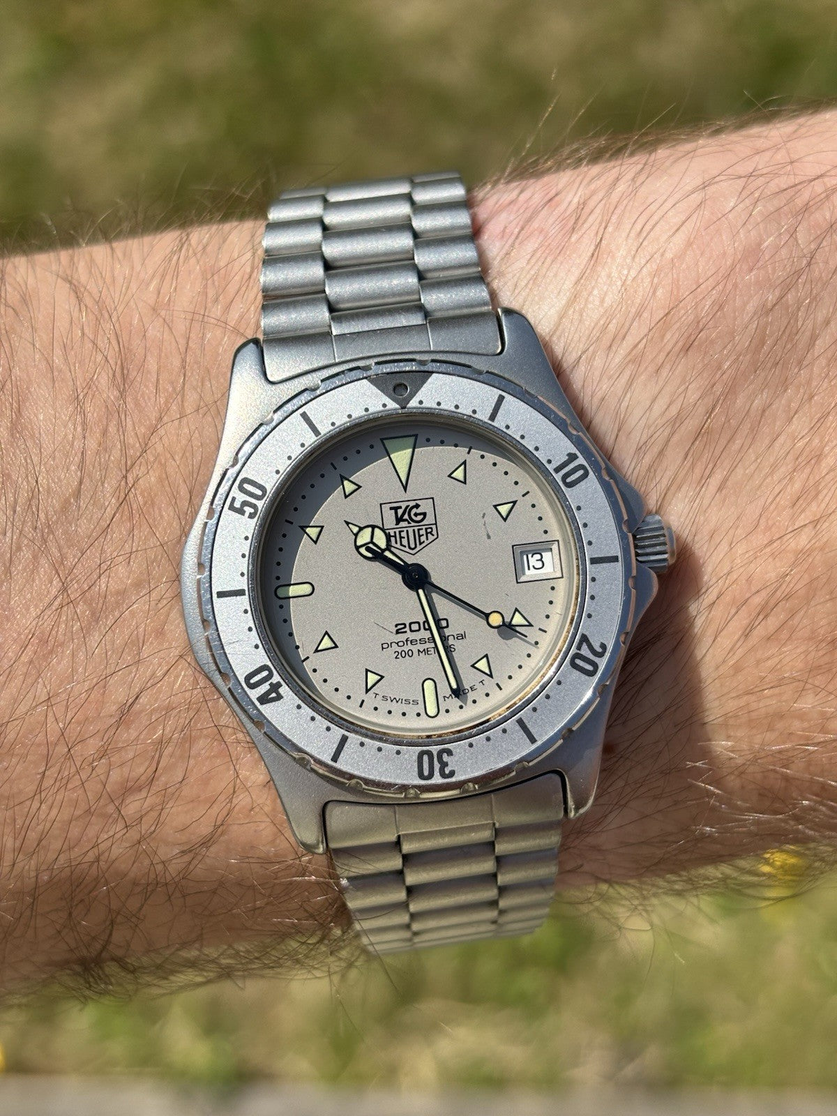Tag Heuer 2000 972.006 Professional Vintage Grey Dial 200M Watch