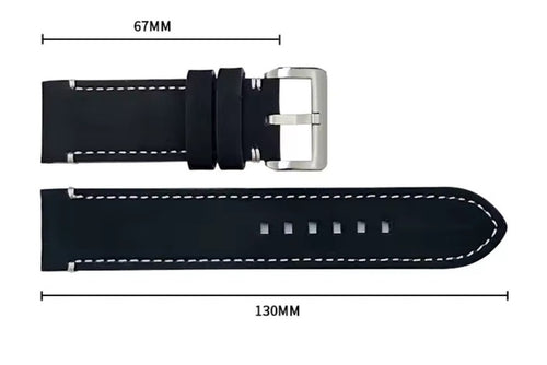Leather Strap For Tudor Black Bay Bronze 23mm 22mm Pin Buckle