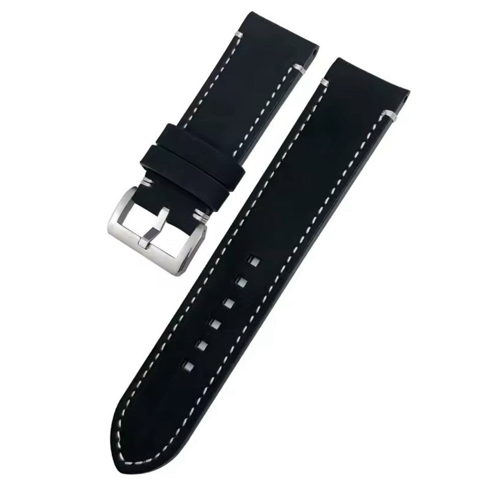 Leather Strap For Tudor Black Bay Bronze 23mm 22mm Pin Buckle